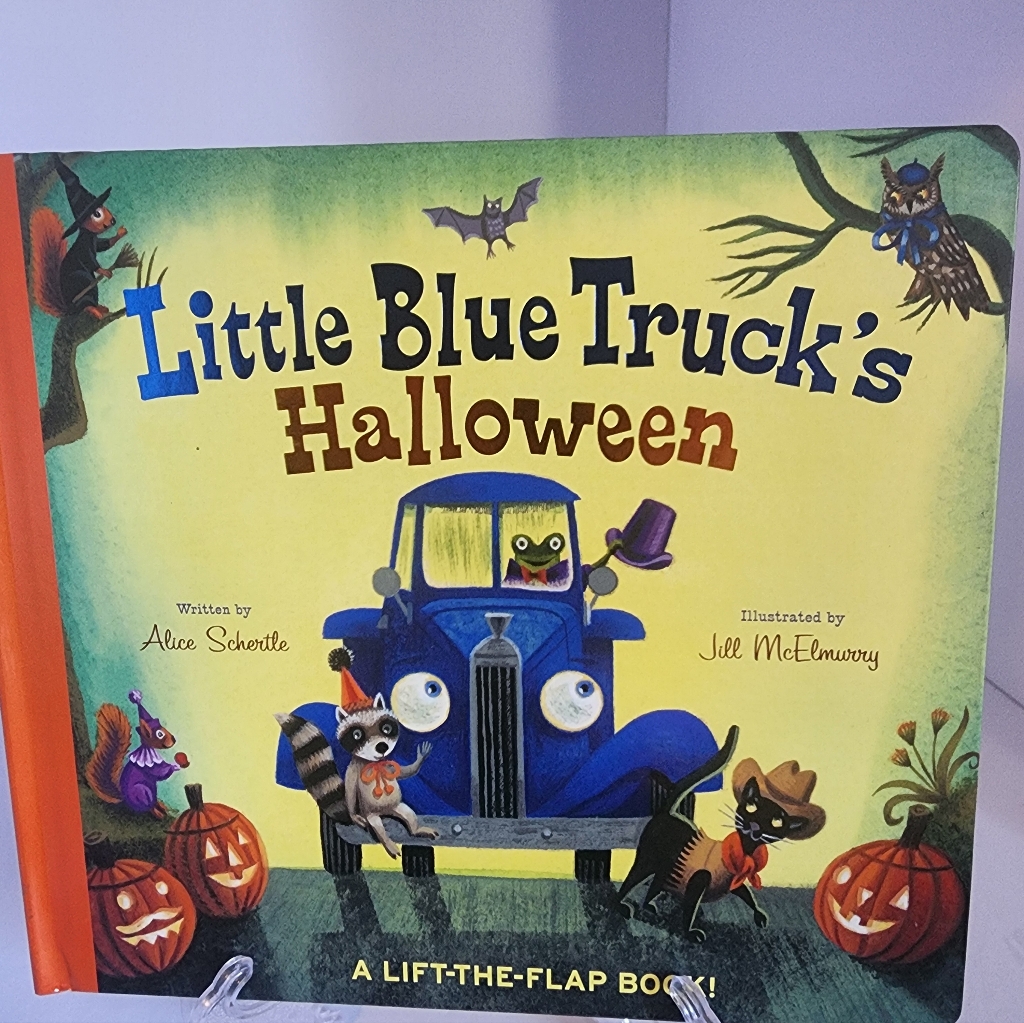 Nwt Little Blue Trucks Halloween Hard Cover Lift Flap Book